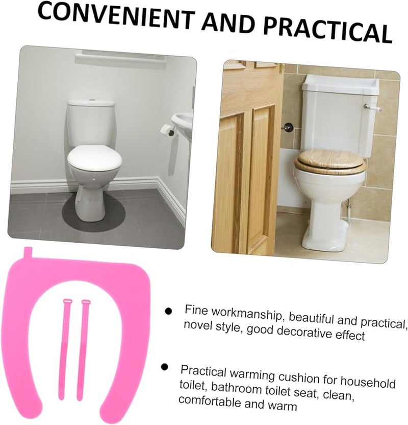 غطاء مقعد مرحاض من السيليكون البنفسجي القابل لإعادة الاستخدام والقابل للغسل والناعم والمريح للسيدات المسنات - Image 4